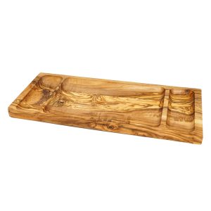 RECTANGULAR SERVING PLATTER WITH THREE SECTIONS